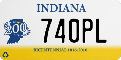 IN license plate 740PL