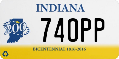 IN license plate 740PP