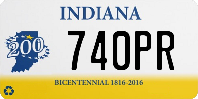 IN license plate 740PR