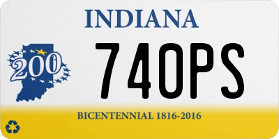 IN license plate 740PS