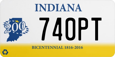 IN license plate 740PT