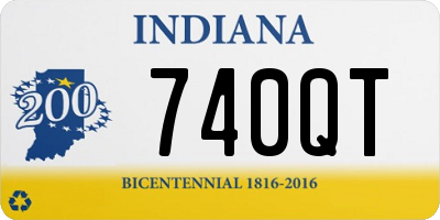 IN license plate 740QT