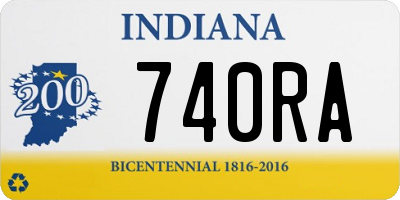 IN license plate 740RA