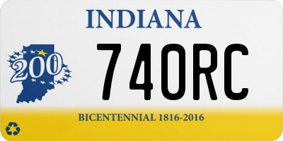 IN license plate 740RC