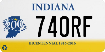 IN license plate 740RF