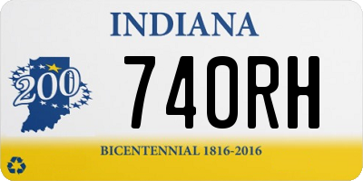 IN license plate 740RH