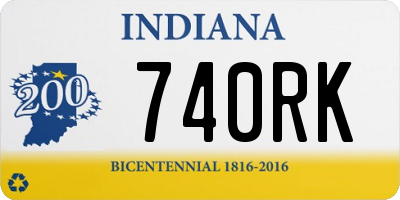 IN license plate 740RK