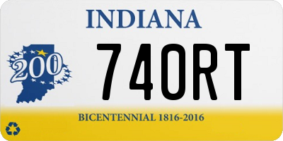 IN license plate 740RT