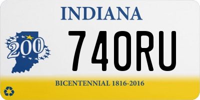 IN license plate 740RU