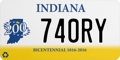 IN license plate 740RY