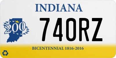 IN license plate 740RZ