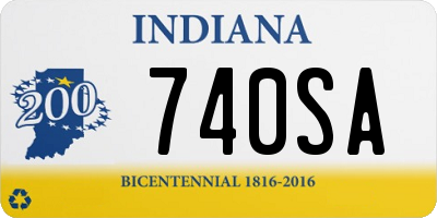 IN license plate 740SA