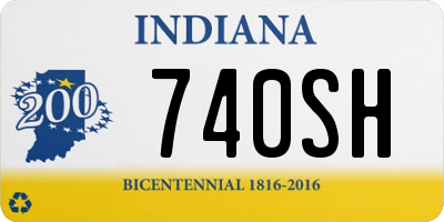 IN license plate 740SH