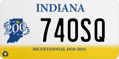 IN license plate 740SQ