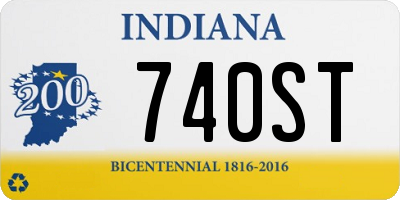 IN license plate 740ST