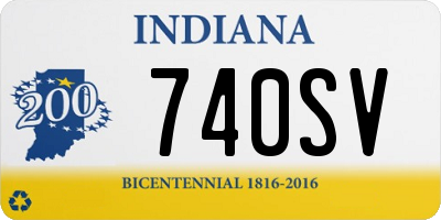 IN license plate 740SV