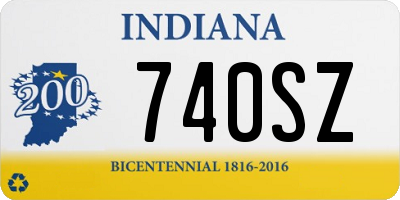 IN license plate 740SZ