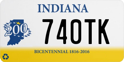 IN license plate 740TK