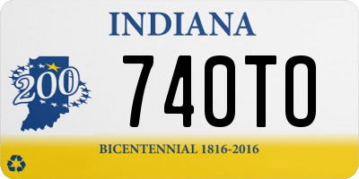 IN license plate 740TO
