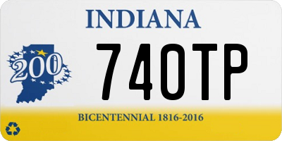 IN license plate 740TP