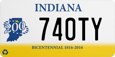 IN license plate 740TY