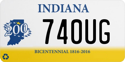 IN license plate 740UG