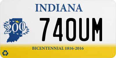 IN license plate 740UM