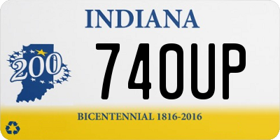 IN license plate 740UP