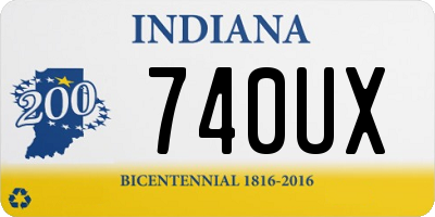 IN license plate 740UX