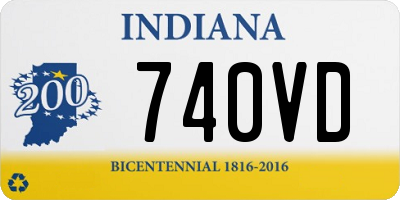 IN license plate 740VD