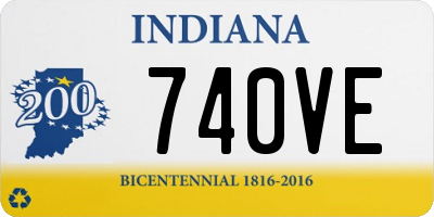 IN license plate 740VE