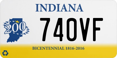 IN license plate 740VF