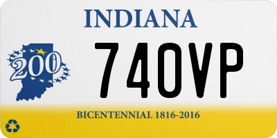 IN license plate 740VP