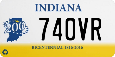 IN license plate 740VR