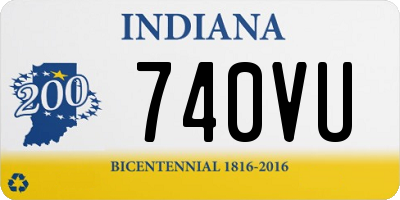 IN license plate 740VU