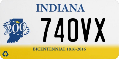 IN license plate 740VX