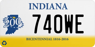 IN license plate 740WE