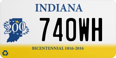IN license plate 740WH
