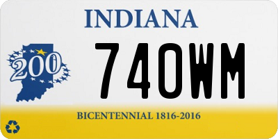 IN license plate 740WM