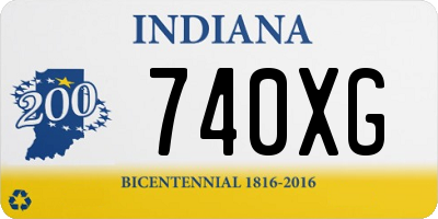 IN license plate 740XG