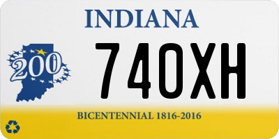 IN license plate 740XH