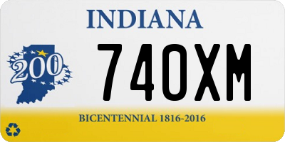 IN license plate 740XM