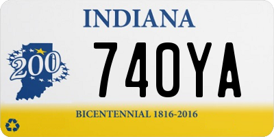 IN license plate 740YA