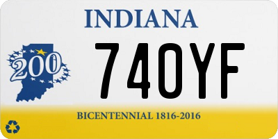 IN license plate 740YF