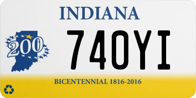 IN license plate 740YI