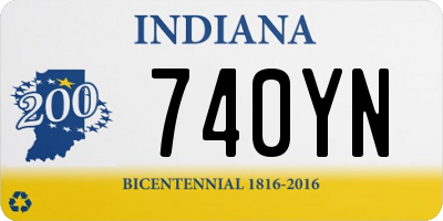 IN license plate 740YN