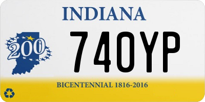 IN license plate 740YP