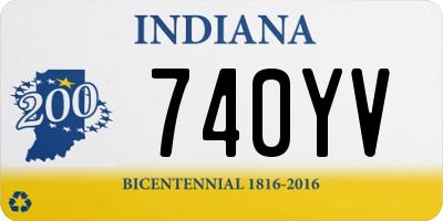 IN license plate 740YV