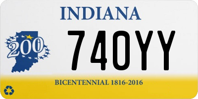 IN license plate 740YY