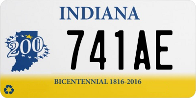 IN license plate 741AE